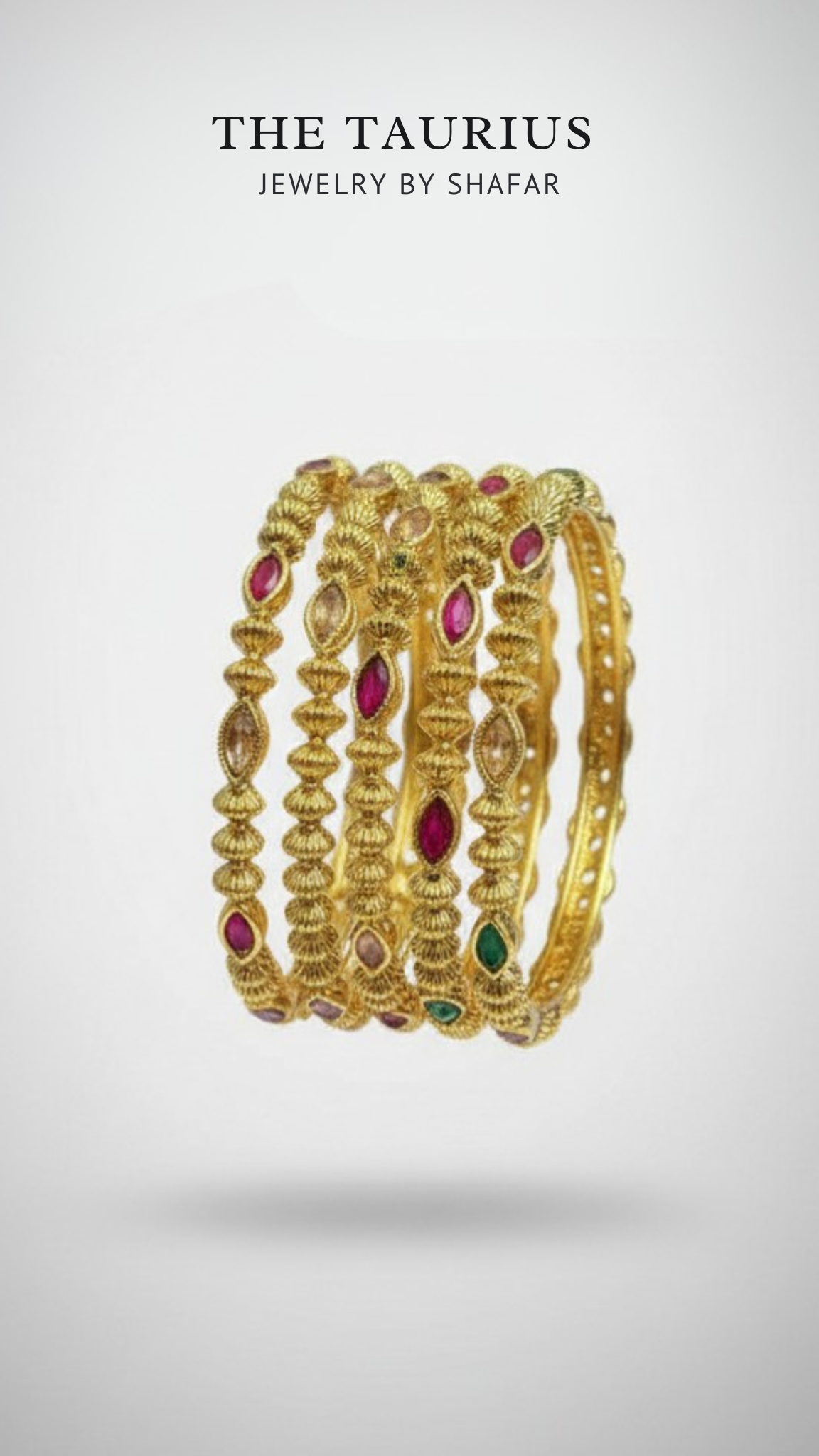 Stone Studded Traditional Bangles Set of 4