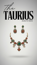 Sabyasachi Inspired Navratan Stone Necklace & Earrings Set