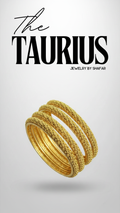 Traditional Gold Textured Bangles Set of 4