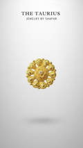 Antique Gold Floral Medallion Adjustable Ring
