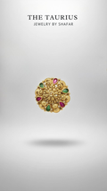 Antique Gold Ruby & Emerald Teardrop Floral Adjustable Ring