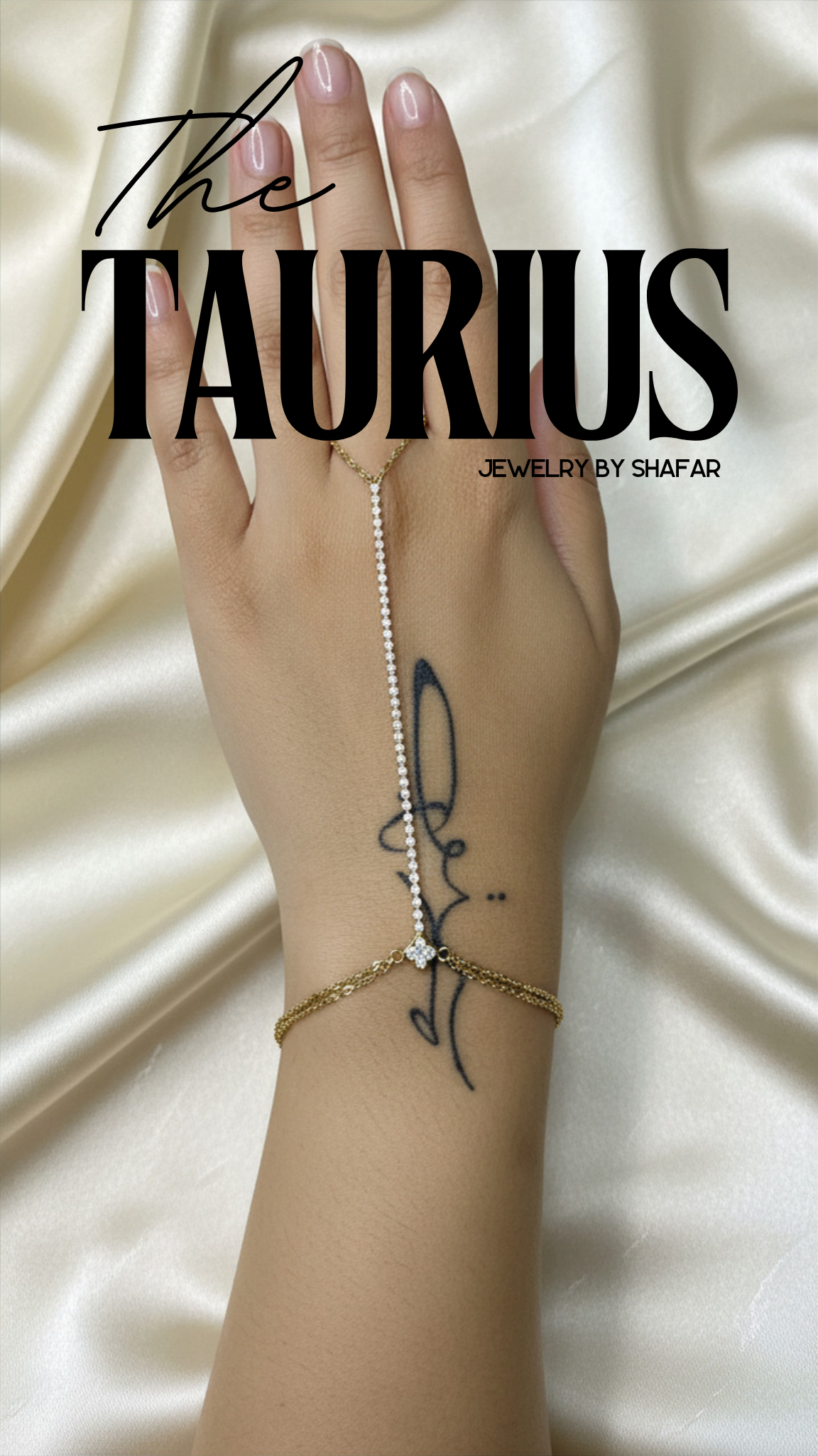 18K Gold Plated Pearl Strand Hand Chain