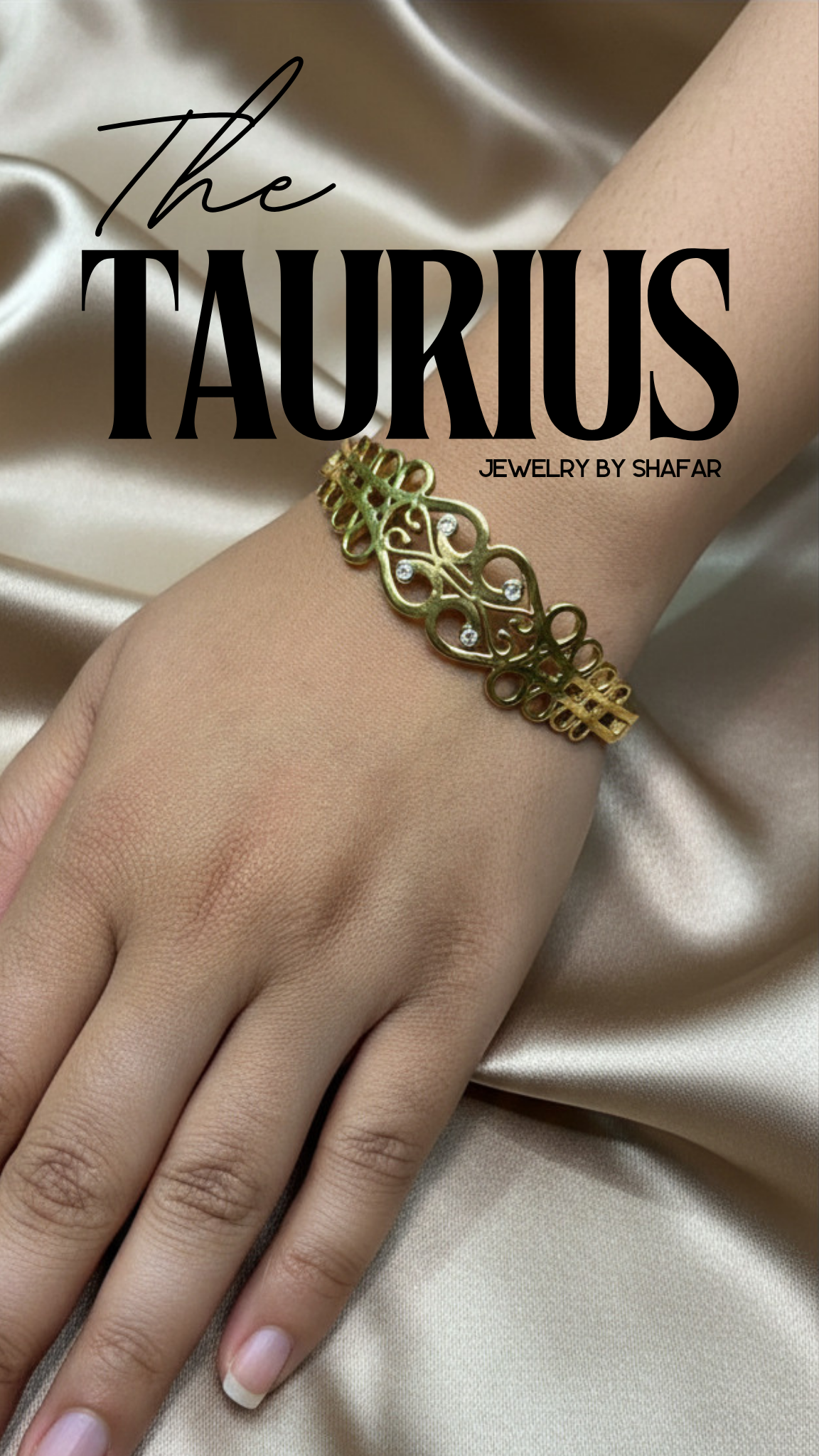 18K Gold Plated Filigree Cuff Bracelet