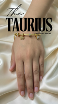 18K Gold Plated Charm Bangle with Flower & Crystal Drops