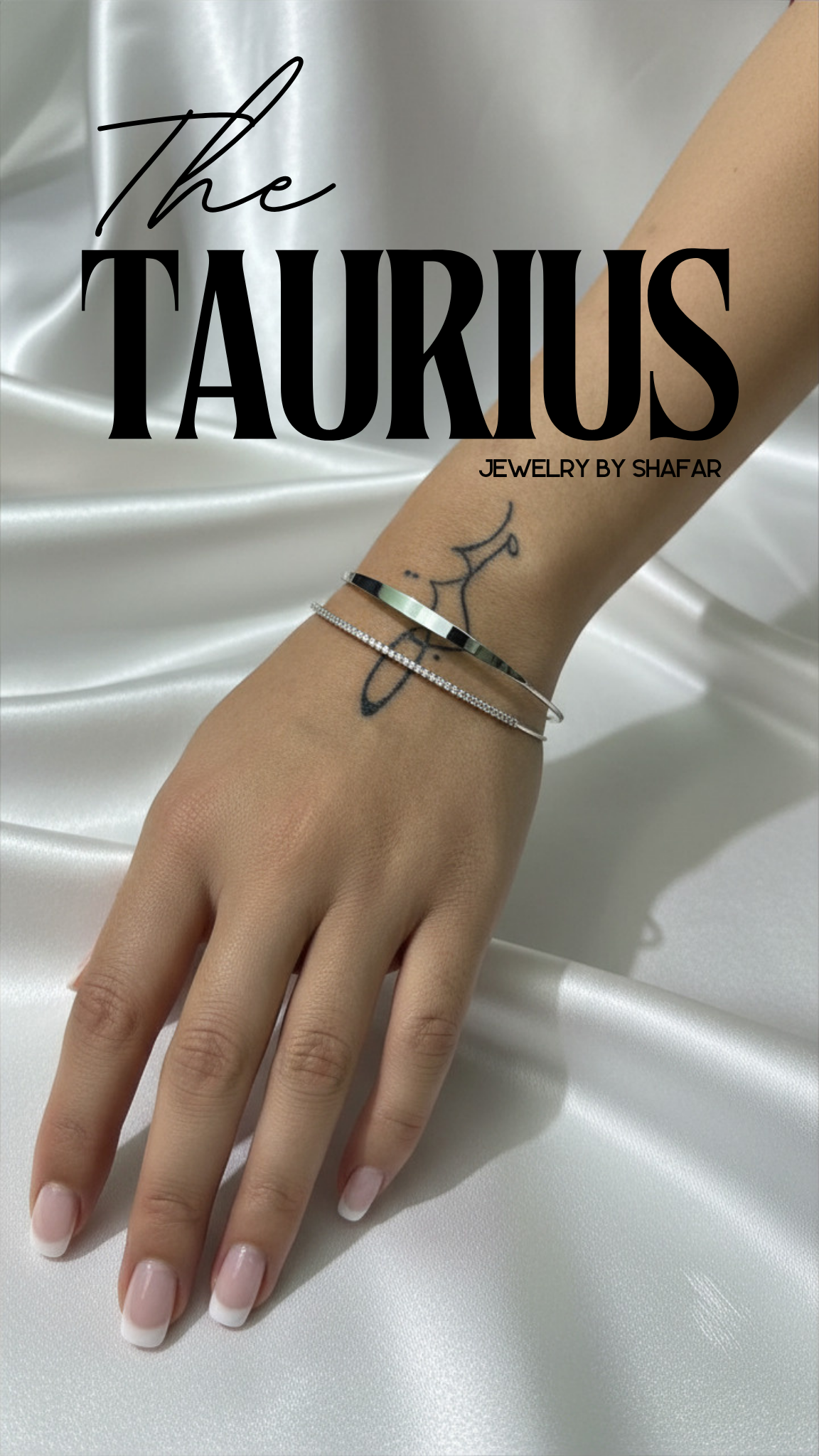 Silver Plated ID Bar & Tennis Bracelet Stack