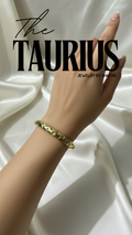 18K Gold Plated Chunky Bangle with Flush-Set Green Stones