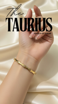 18K Gold Plated Bamboo Cuff Bangle with Pink Stone Accents