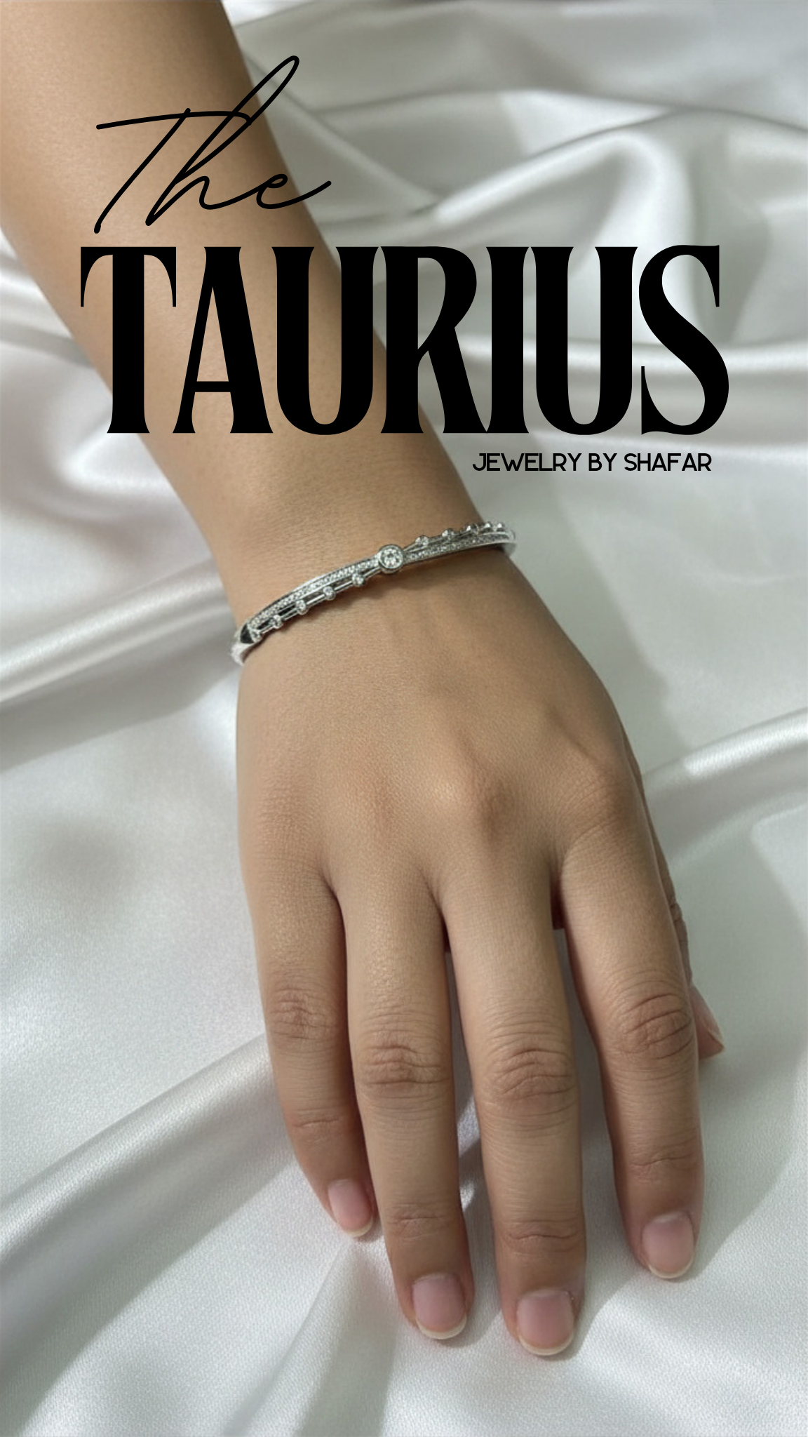 Grade A Silver Plated Baguette & Round Crystal Bangle