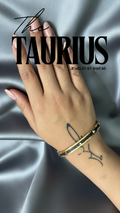 18K Gold Plated Monogram Pattern Bangle with Crystal Accent