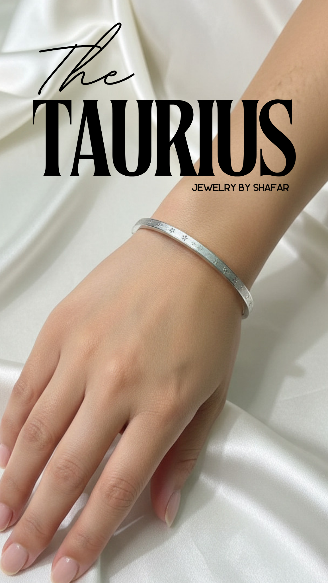 Grade A Silver Plated Star Engraved Cuff Bangle