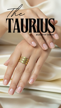 18K Gold Plated Bubble Dome Stacked Adjustable Ring - Anti Tarnish & Waterproof