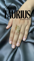 18K Gold Plated Double Daisy Flower Adjustable Ring - Anti Tarnish & Waterproof