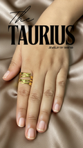 18K Gold Plated Twisted Rope Layered Adjustable Ring - Anti Tarnish & Waterproof