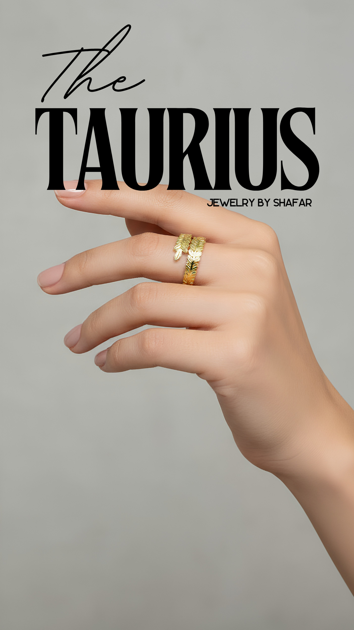 18K Gold Plated Feather Wrap Adjustable Ring - Anti Tarnish & Waterproof
