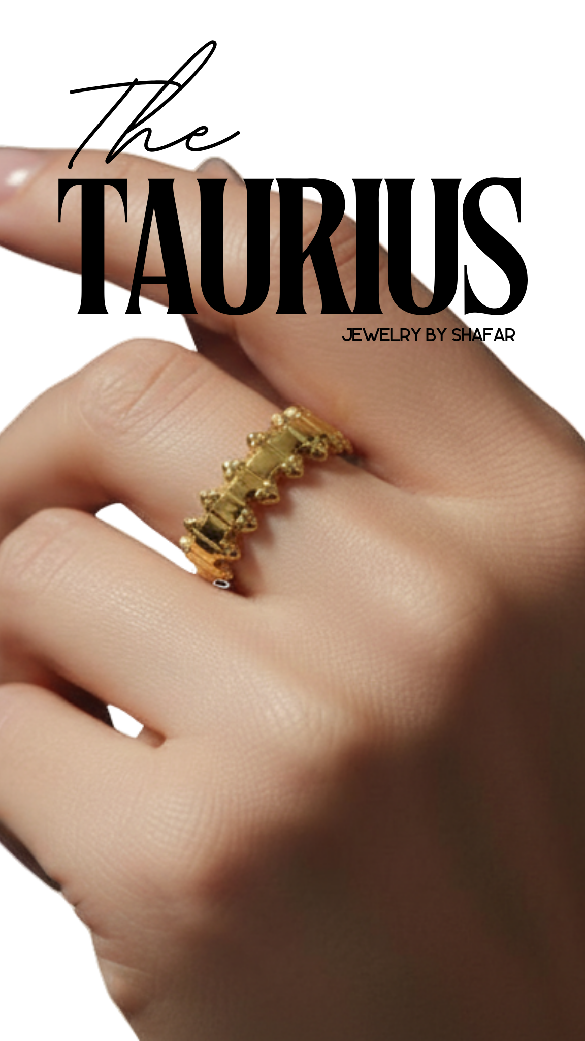 18K Gold Plated Crown Spine Wide Band Adjustable Ring - Anti Tarnish & Waterproof