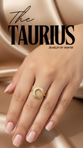 18K Gold Plated Sunburst Open Circle Adjustable Ring - Anti Tarnish & Waterproof