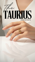 18K Gold Plated Rectangular Chain Link Double Band Adjustable Ring - Anti Tarnish & Waterproof