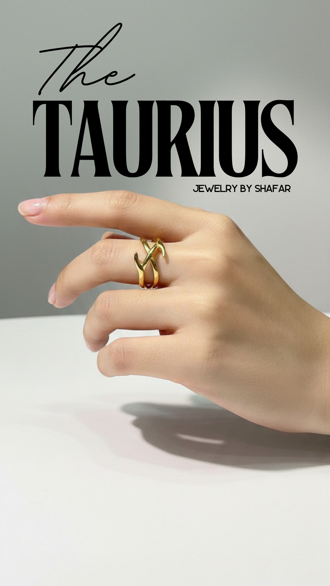 18K Gold Plated Infinity Crossover Knot Adjustable Ring - Anti Tarnish & Waterproof