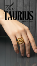 18K Gold Plated Celtic Knot Wide Band Adjustable Ring - Anti Tarnish & Waterproof