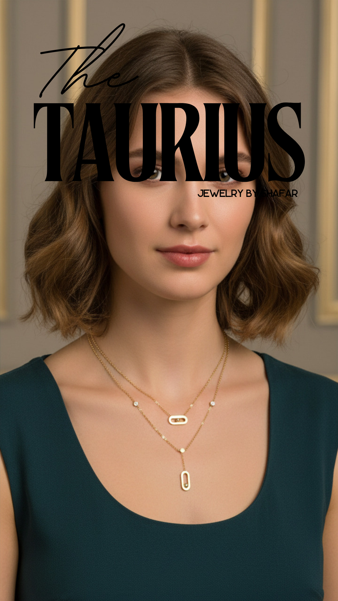 Double Layer Oval Link Pendant Necklace