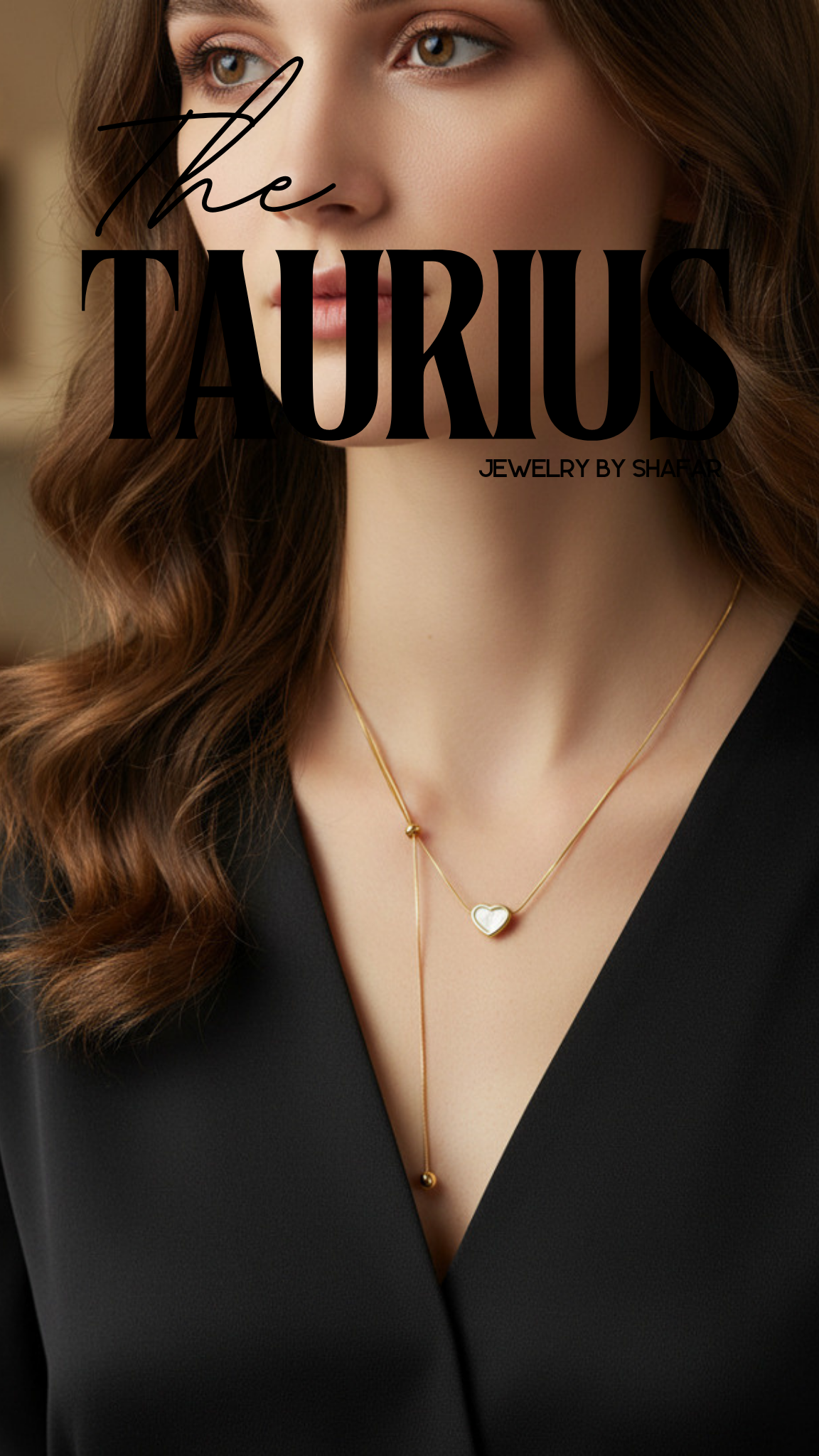 Adjustable Lariat Heart Slider Necklace