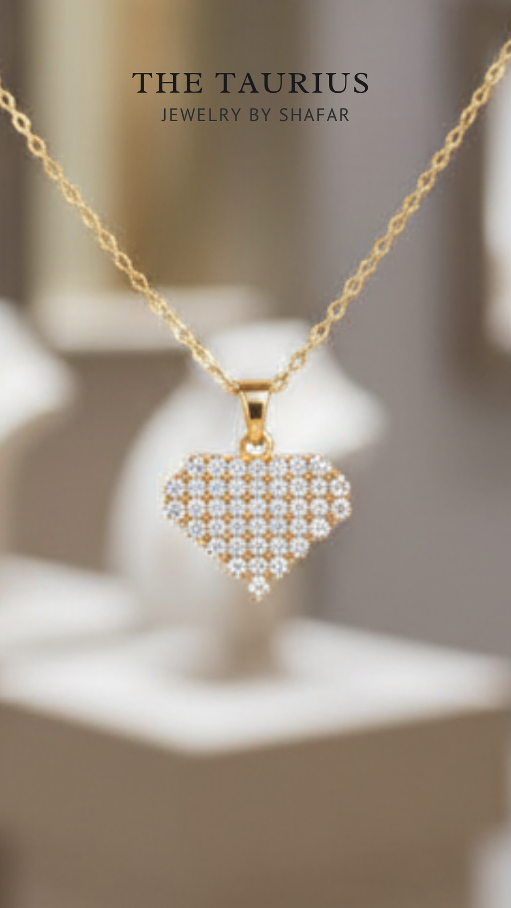 Pavé Diamond Heart Pendant Necklace