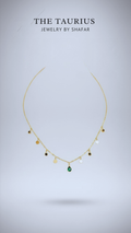 Emerald Teardrop Multi-Charm Necklace