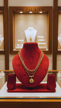 Triple Layer T-Bar Coin Pendant Necklace