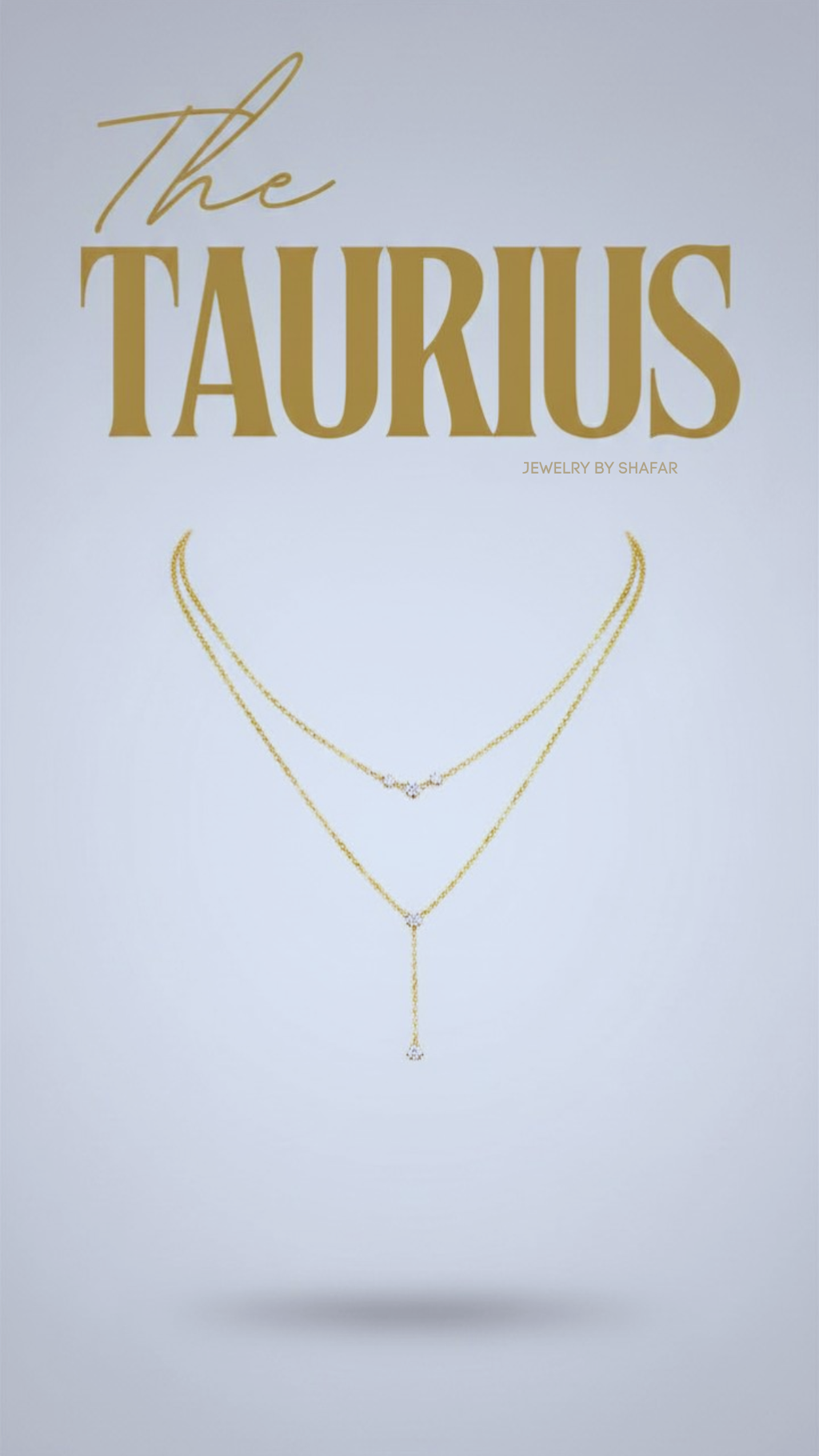 American Diamond Lariat Drop Layered Necklace