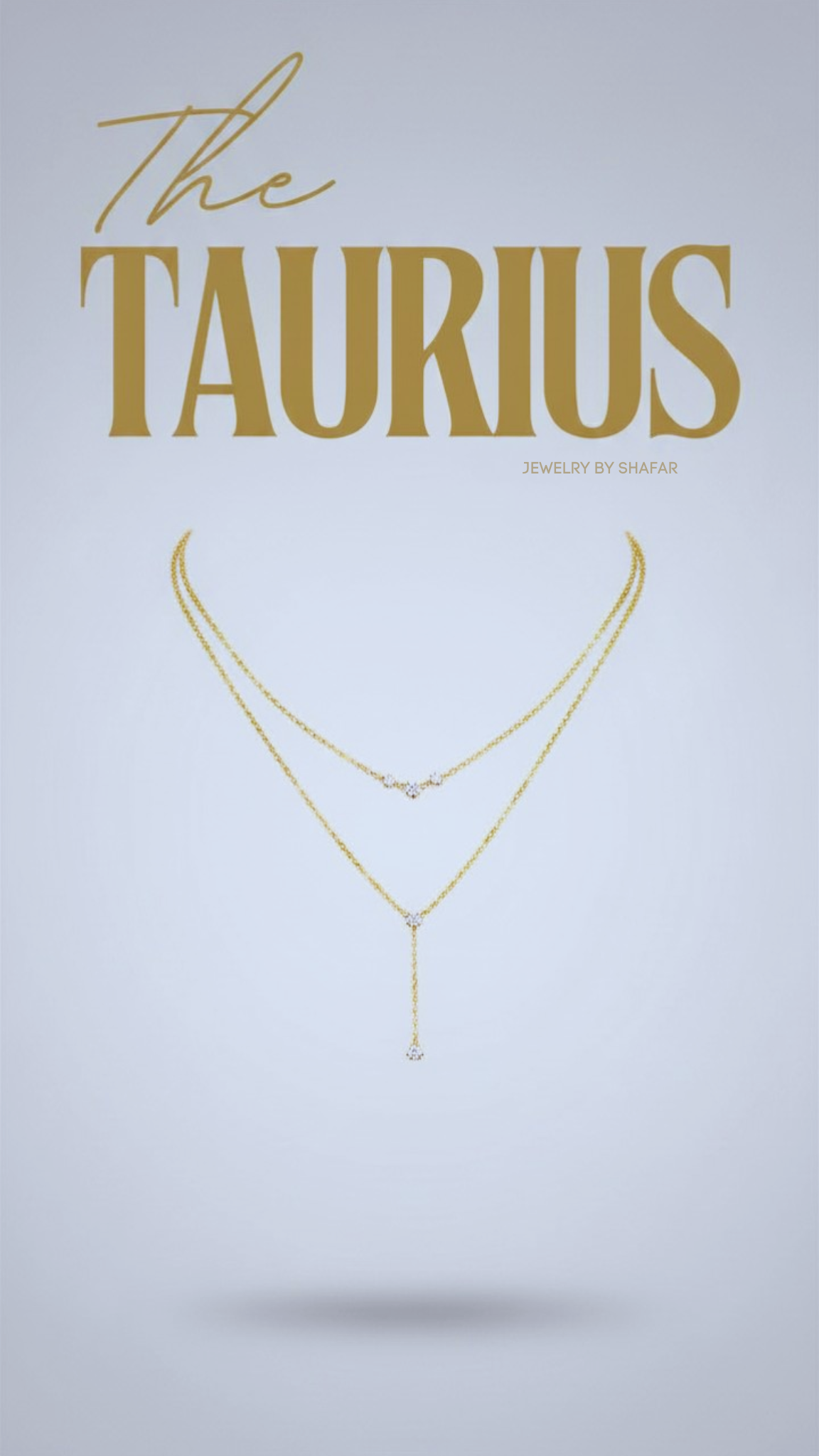 American Diamond Lariat Drop Layered Necklace