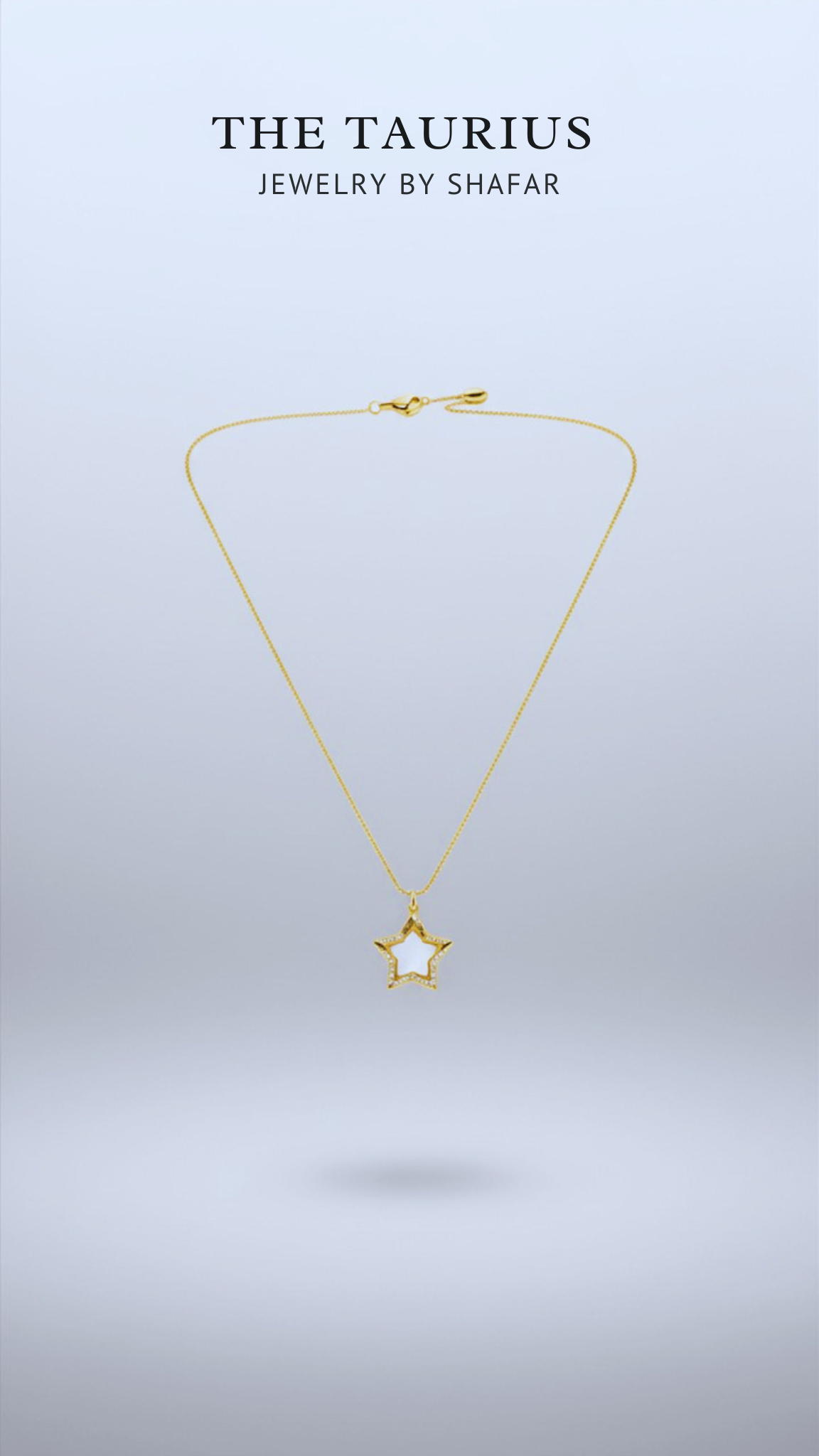 Gold Mother of Pearl Star Pendant Necklace