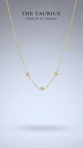 American Diamond Daisy Flower Station Necklace
