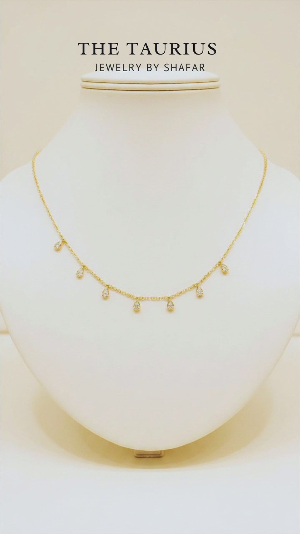 Crystal Droplet Charm Necklace