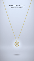 Gold Aquarius Zodiac Coin Pendant Necklace