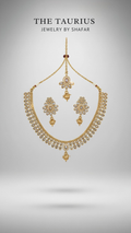Polki Diamond Bridal Necklace Set with Earrings & Maang Tikka