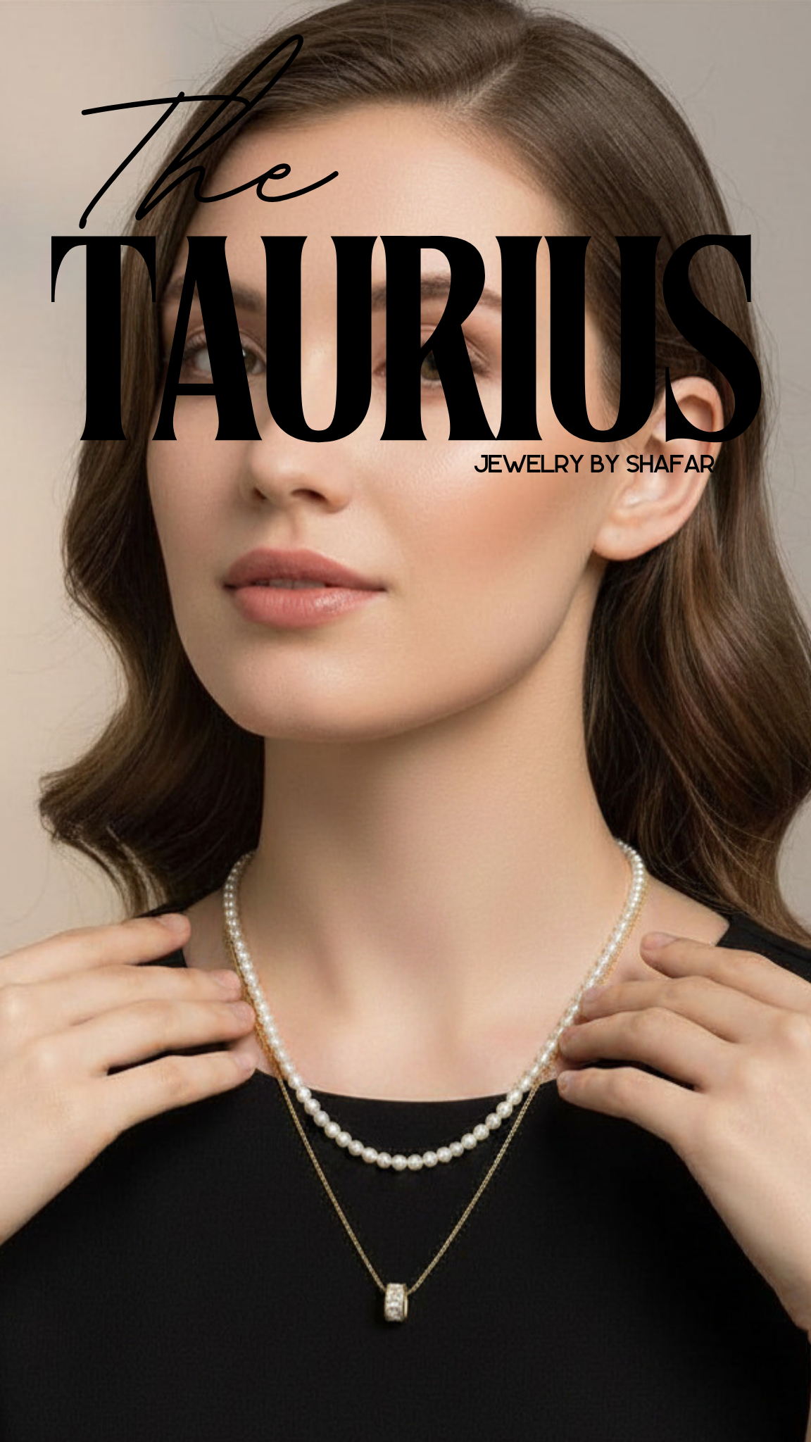 Gold Pearl & Baguette Crystal Layered Necklace Set
